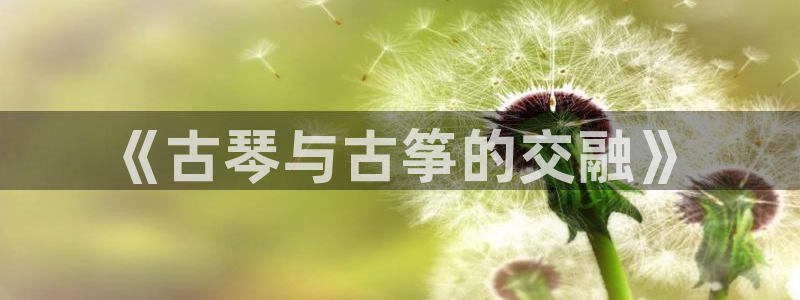 凯发k8手机是正品吗知乎:《古琴与古筝的交融》